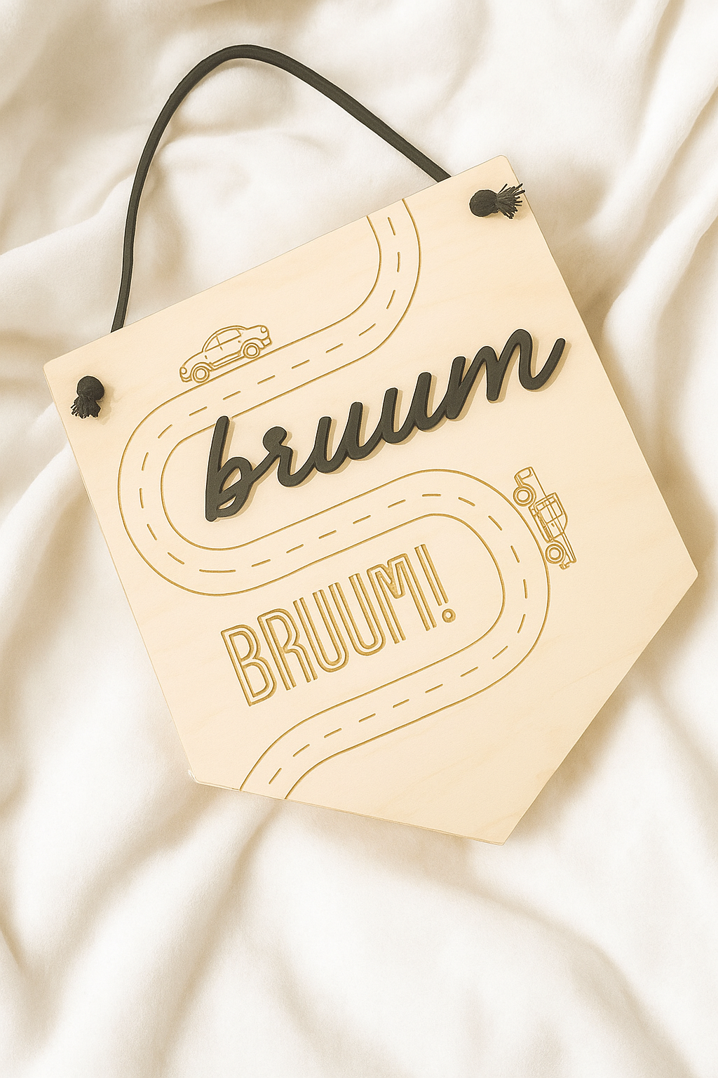 Lesena tablica "Bruum bruum"