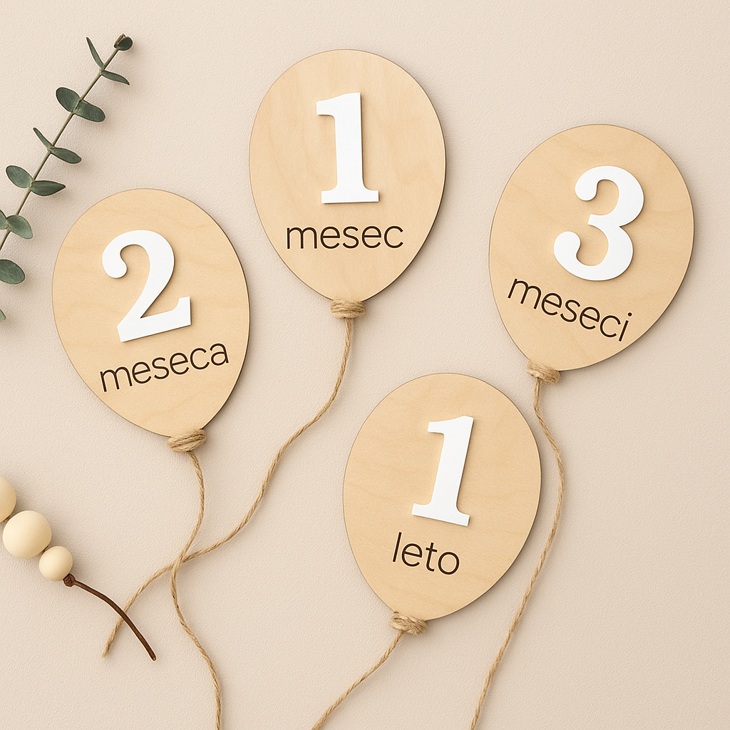Baloni z vrvico, mesci