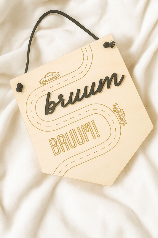 Lesena tablica "Bruum bruum"